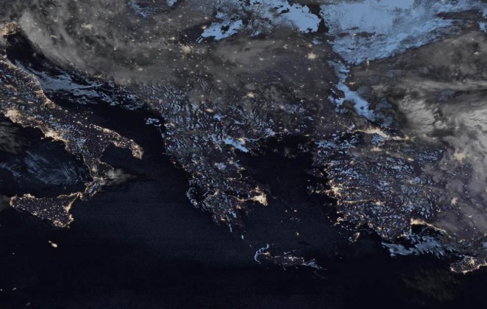 Τελευταία δορυφορική εικόνα νεφοκάλυψης