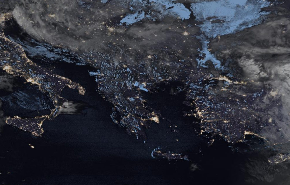 Τελευταία δορυφορική εικόνα νεφοκάλυψης