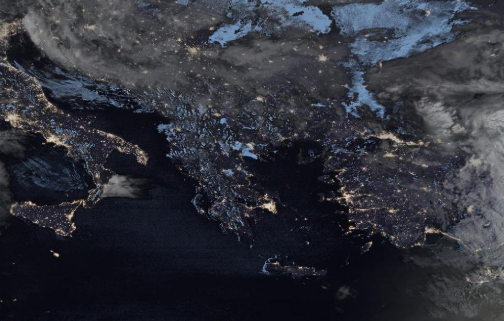 Τελευταία δορυφορική εικόνα νεφοκάλυψης