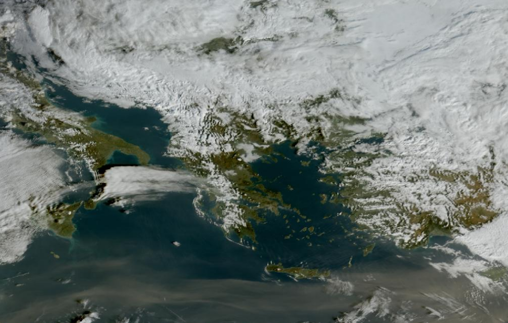 Τελευταία δορυφορική εικόνα νεφοκάλυψης