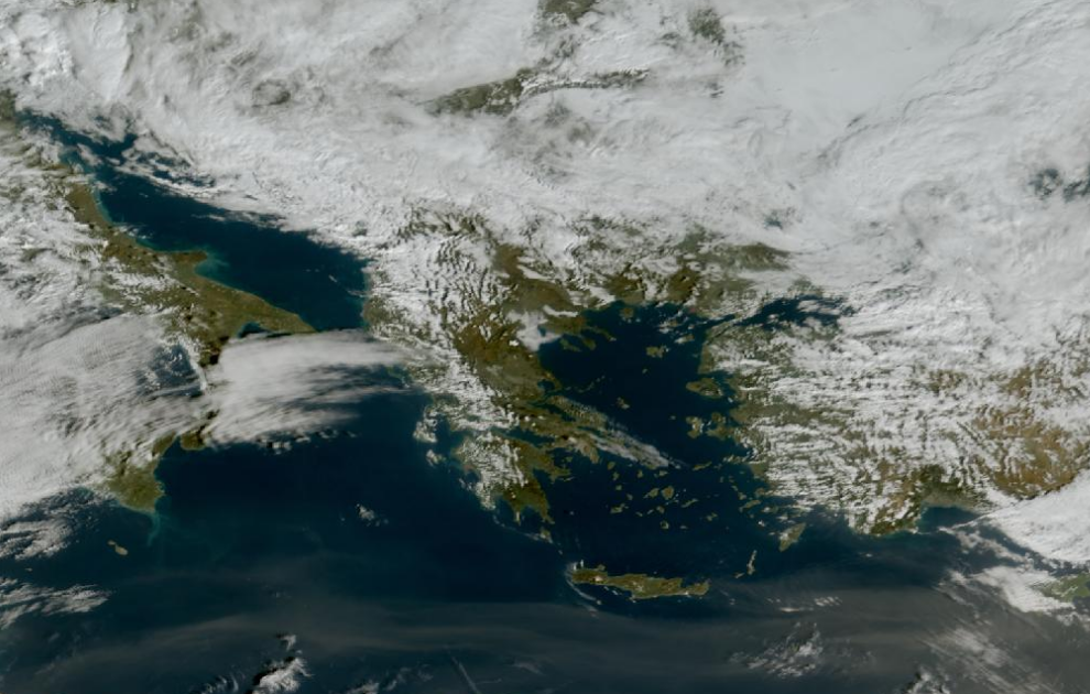 Τελευταία δορυφορική εικόνα νεφοκάλυψης