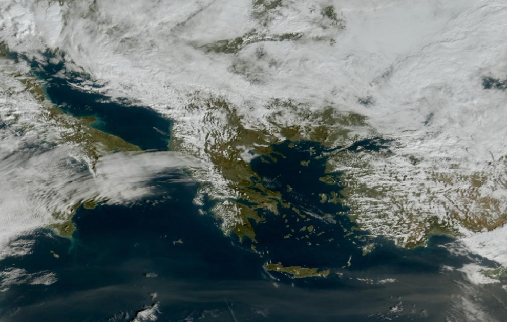 Τελευταία δορυφορική εικόνα νεφοκάλυψης