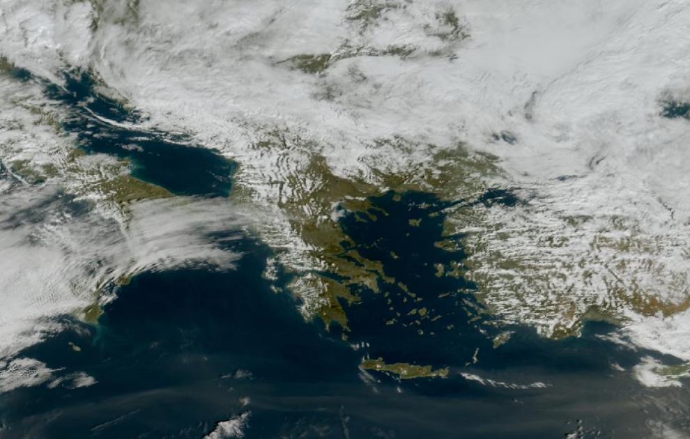 Τελευταία δορυφορική εικόνα νεφοκάλυψης