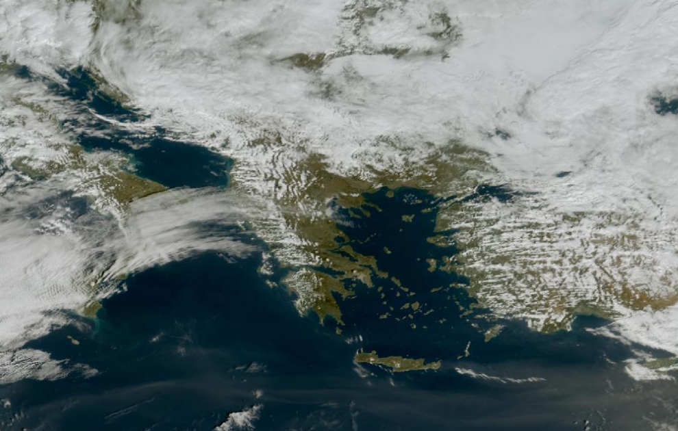 Τελευταία δορυφορική εικόνα νεφοκάλυψης