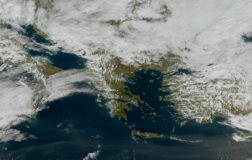 Τελευταία δορυφορική εικόνα νεφοκάλυψης