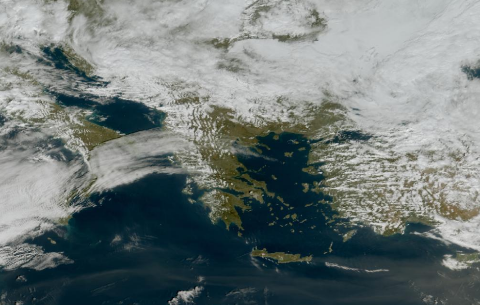 Τελευταία δορυφορική εικόνα νεφοκάλυψης