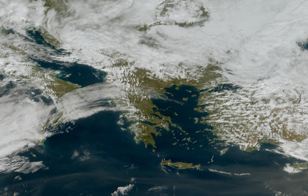 Τελευταία δορυφορική εικόνα νεφοκάλυψης