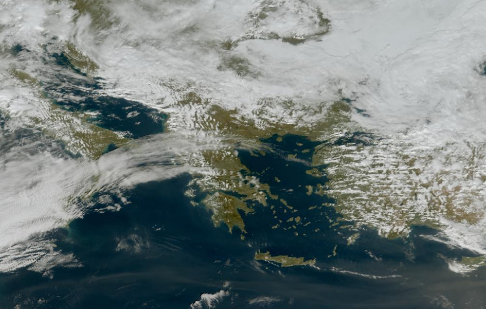 Τελευταία δορυφορική εικόνα νεφοκάλυψης