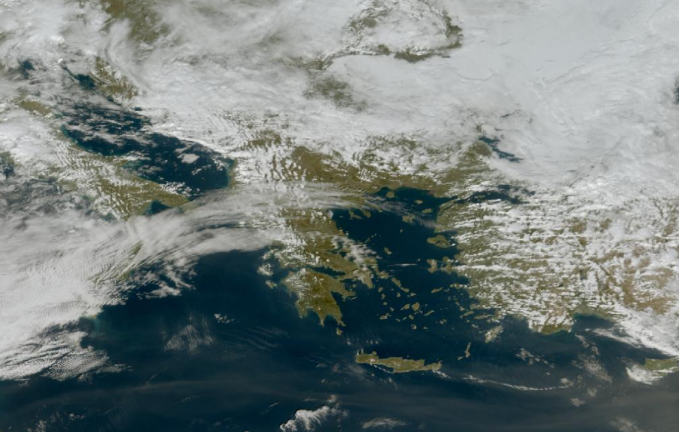 Τελευταία δορυφορική εικόνα νεφοκάλυψης