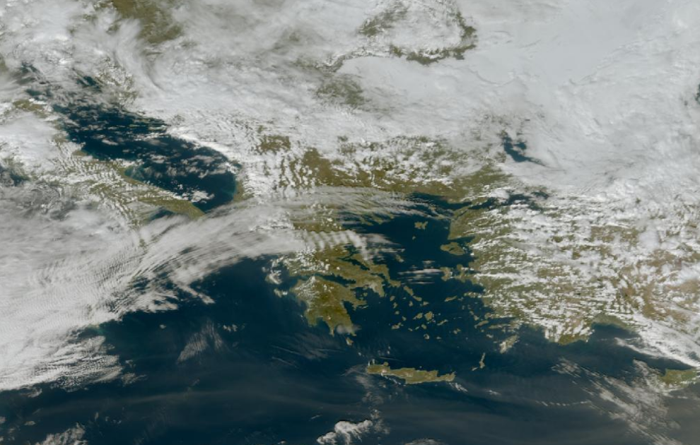 Τελευταία δορυφορική εικόνα νεφοκάλυψης