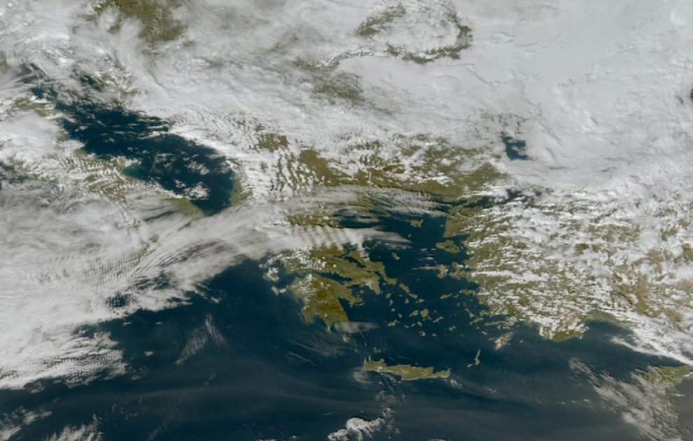 Τελευταία δορυφορική εικόνα νεφοκάλυψης