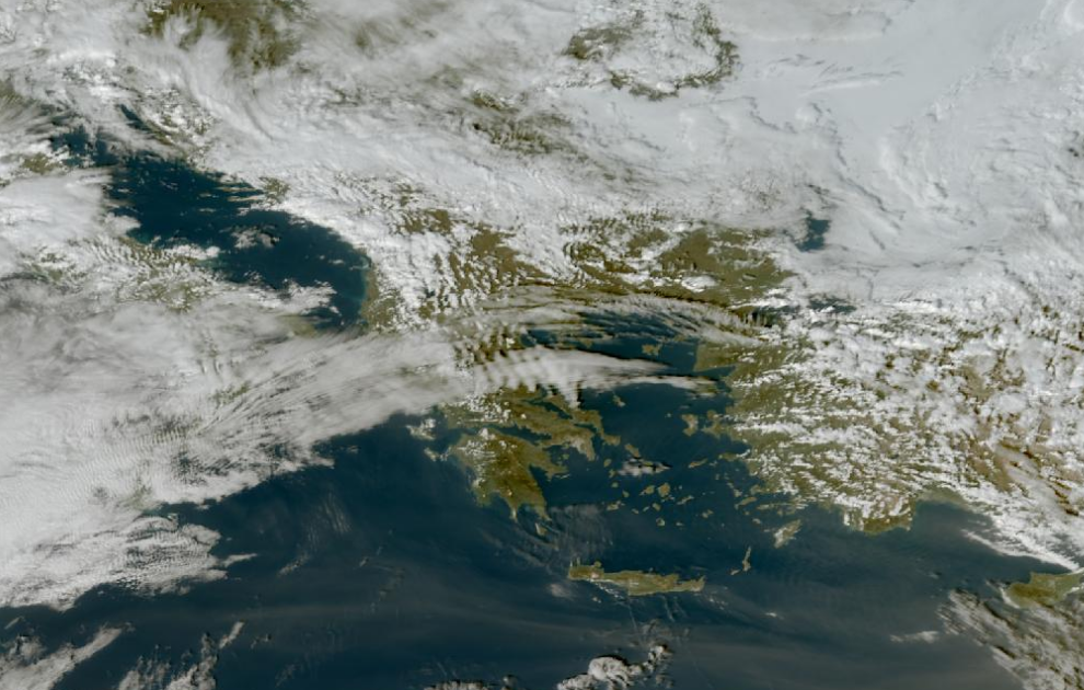 Τελευταία δορυφορική εικόνα νεφοκάλυψης