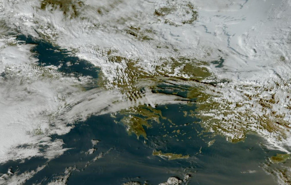 Τελευταία δορυφορική εικόνα νεφοκάλυψης