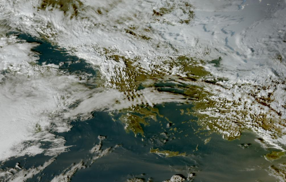 Τελευταία δορυφορική εικόνα νεφοκάλυψης