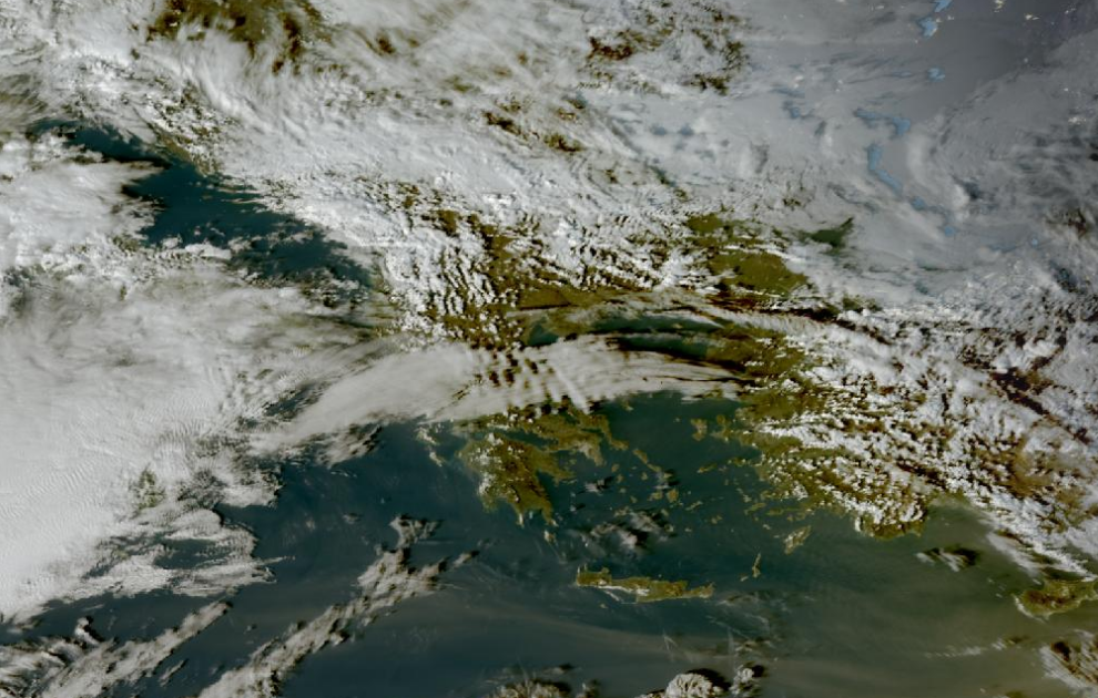 Τελευταία δορυφορική εικόνα νεφοκάλυψης