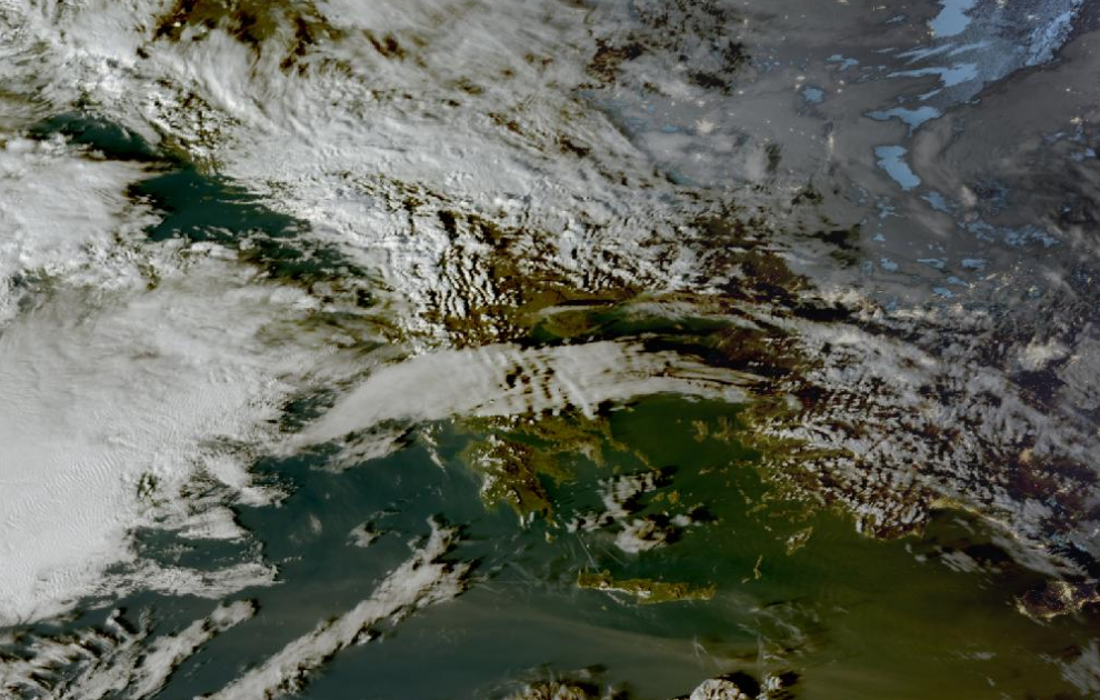 Τελευταία δορυφορική εικόνα νεφοκάλυψης