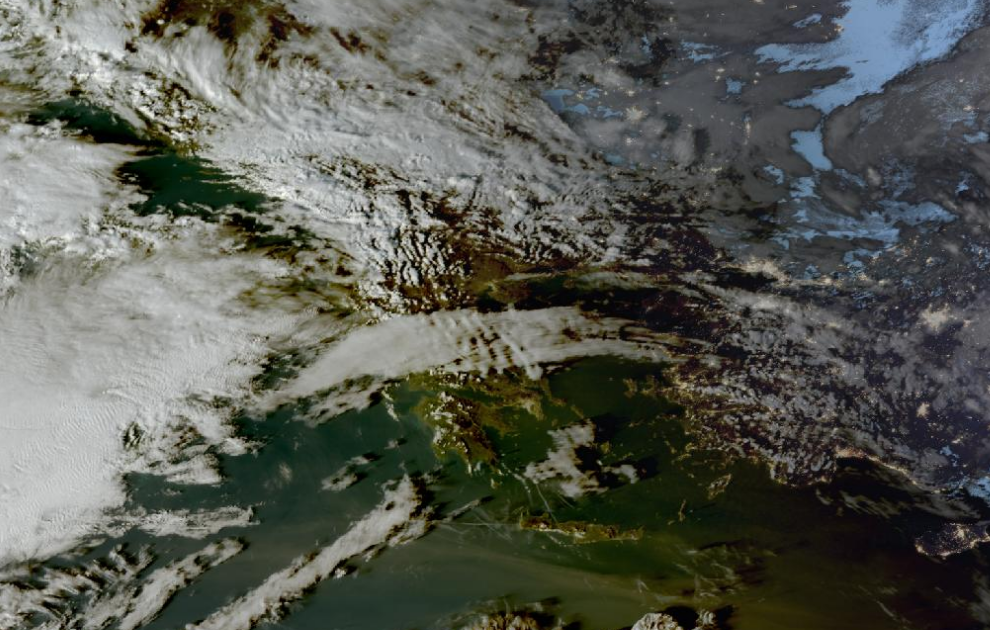 Τελευταία δορυφορική εικόνα νεφοκάλυψης