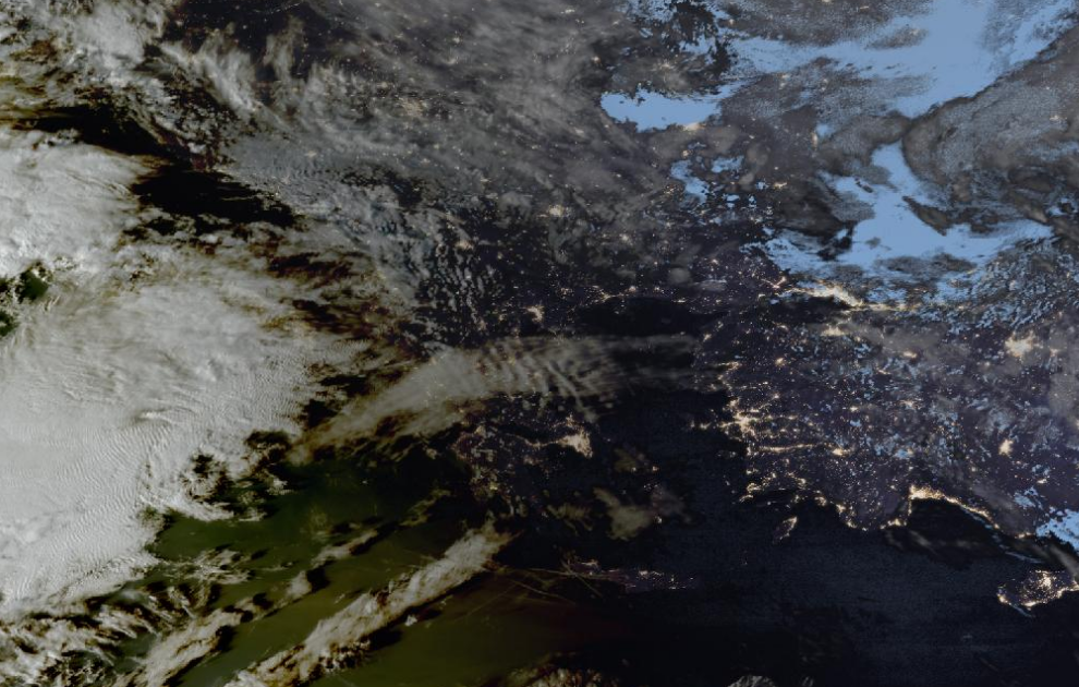 Τελευταία δορυφορική εικόνα νεφοκάλυψης