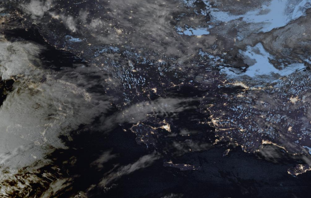 Τελευταία δορυφορική εικόνα νεφοκάλυψης