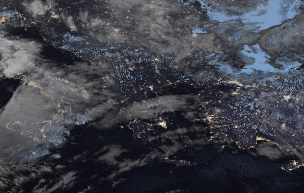 Τελευταία δορυφορική εικόνα νεφοκάλυψης