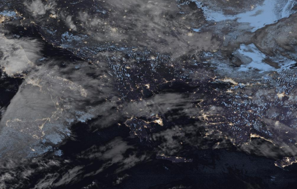 Τελευταία δορυφορική εικόνα νεφοκάλυψης