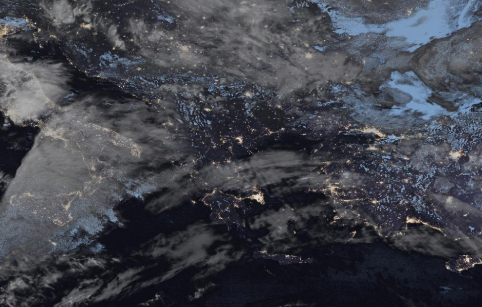 Τελευταία δορυφορική εικόνα νεφοκάλυψης