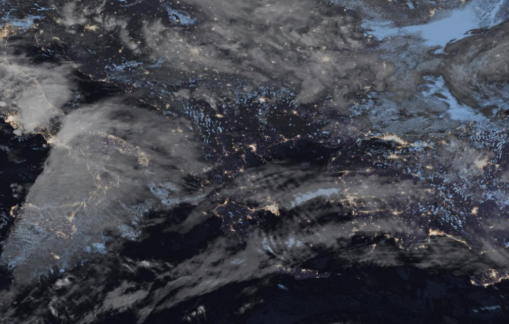 Τελευταία δορυφορική εικόνα νεφοκάλυψης