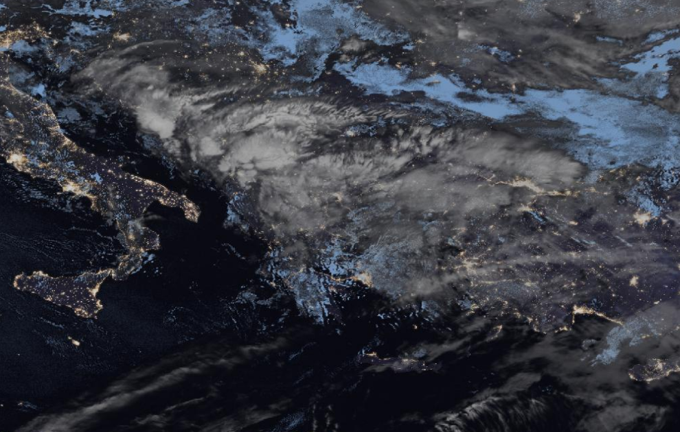 Τελευταία δορυφορική εικόνα νεφοκάλυψης