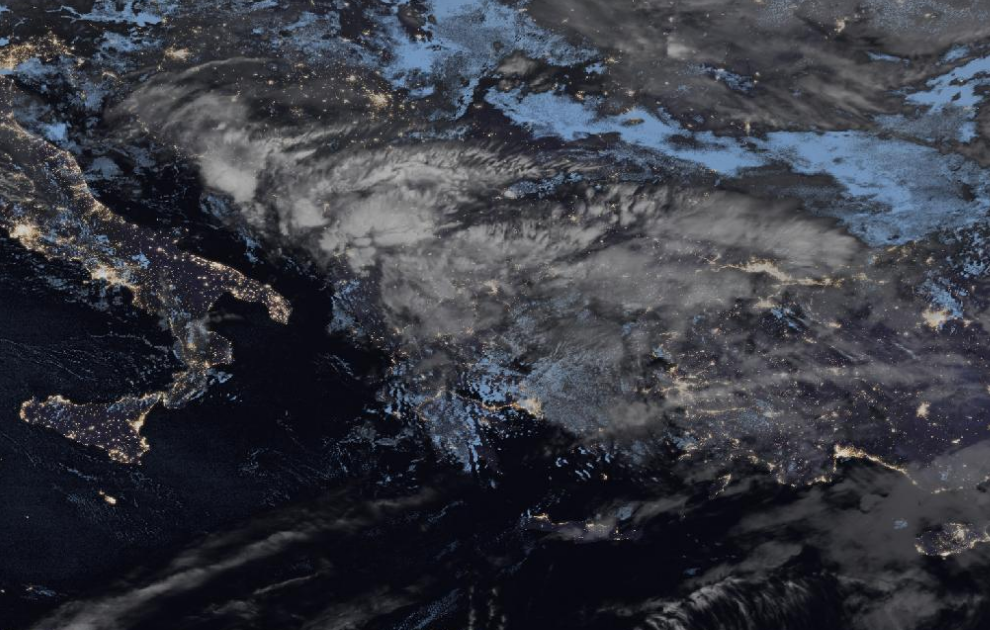 Τελευταία δορυφορική εικόνα νεφοκάλυψης