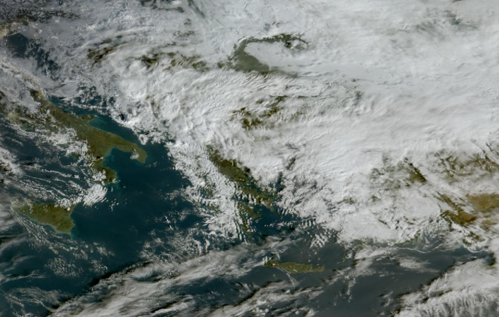 Τελευταία δορυφορική εικόνα νεφοκάλυψης