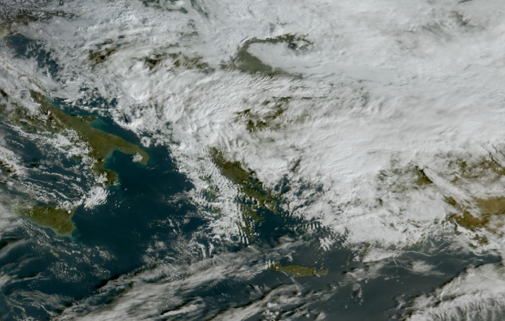 Τελευταία δορυφορική εικόνα νεφοκάλυψης