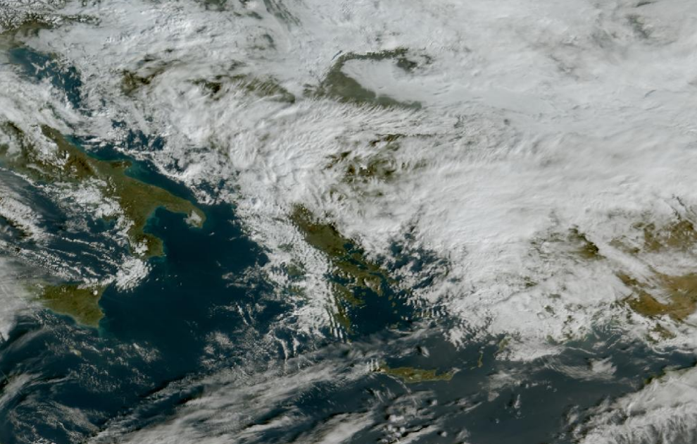 Τελευταία δορυφορική εικόνα νεφοκάλυψης