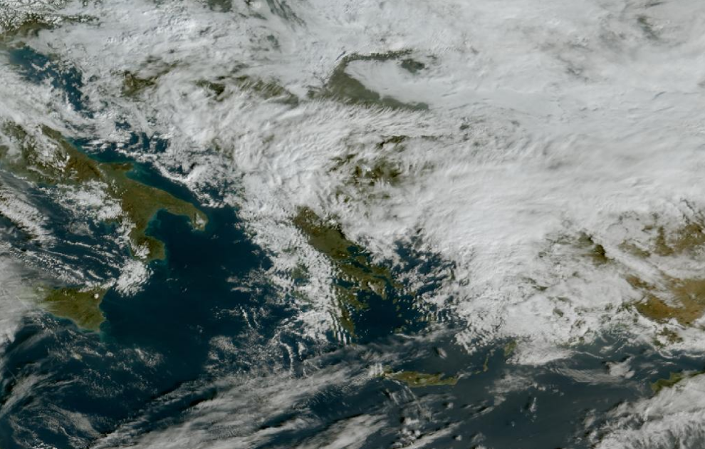 Τελευταία δορυφορική εικόνα νεφοκάλυψης