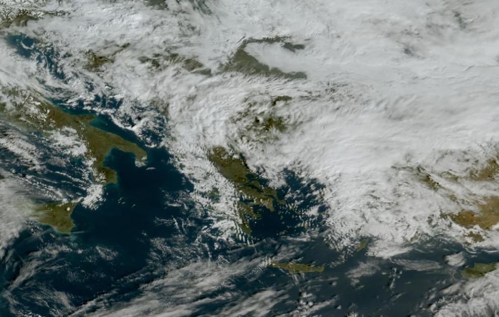 Τελευταία δορυφορική εικόνα νεφοκάλυψης