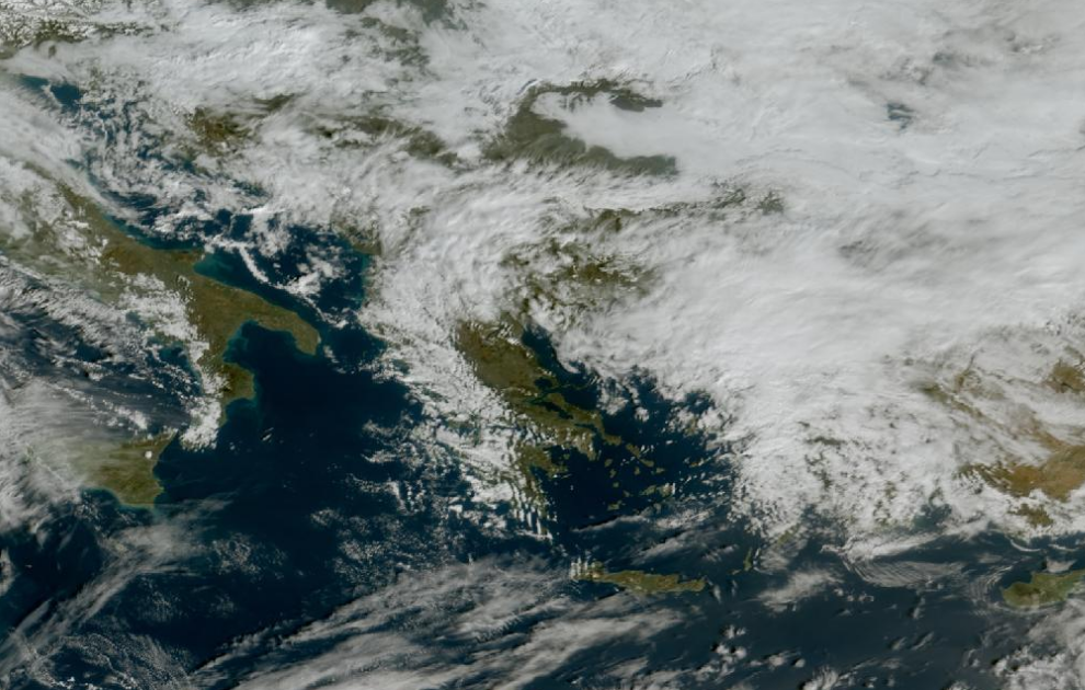 Τελευταία δορυφορική εικόνα νεφοκάλυψης