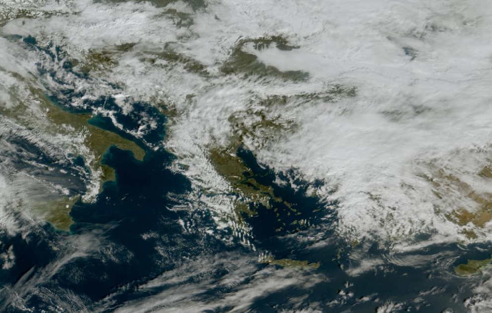 Τελευταία δορυφορική εικόνα νεφοκάλυψης