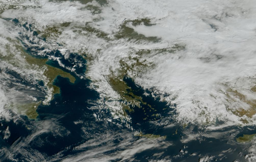 Τελευταία δορυφορική εικόνα νεφοκάλυψης