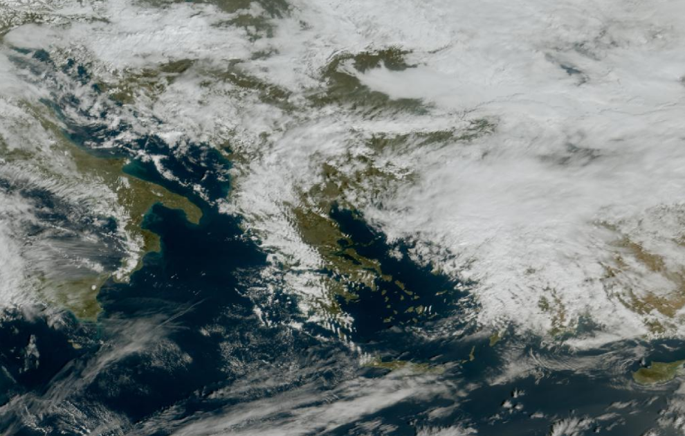 Τελευταία δορυφορική εικόνα νεφοκάλυψης