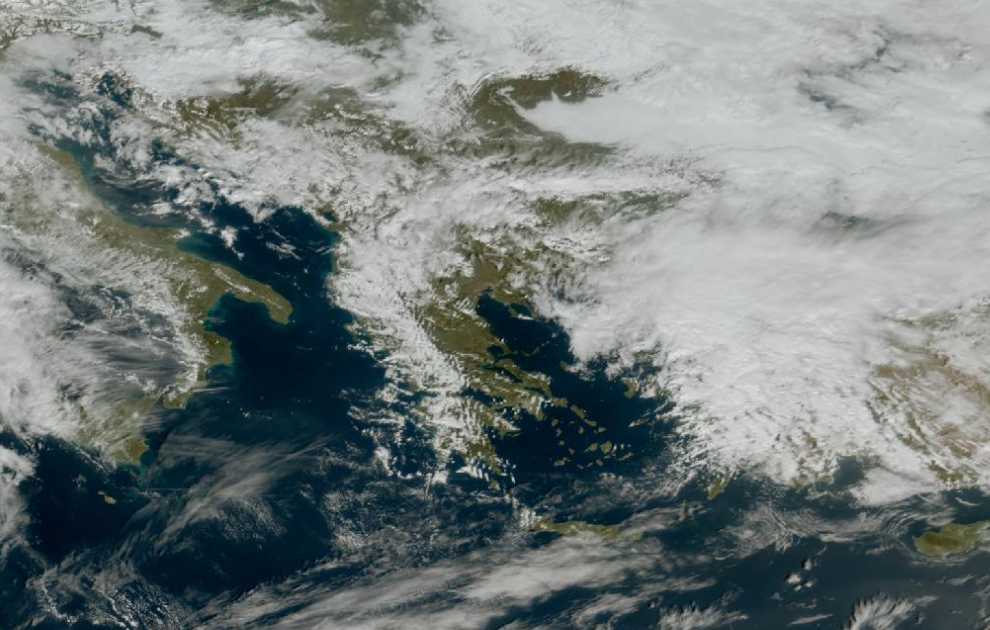 Τελευταία δορυφορική εικόνα νεφοκάλυψης