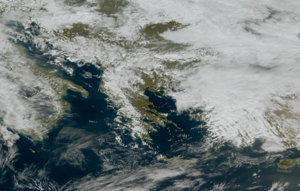 Τελευταία δορυφορική εικόνα νεφοκάλυψης