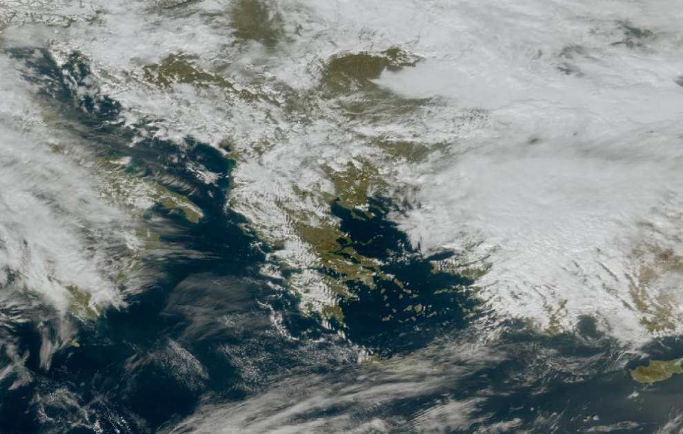 Τελευταία δορυφορική εικόνα νεφοκάλυψης