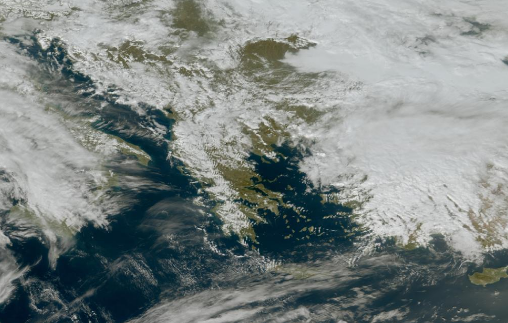 Τελευταία δορυφορική εικόνα νεφοκάλυψης