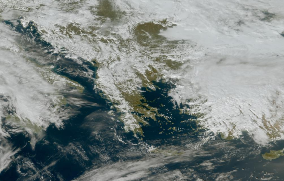 Τελευταία δορυφορική εικόνα νεφοκάλυψης