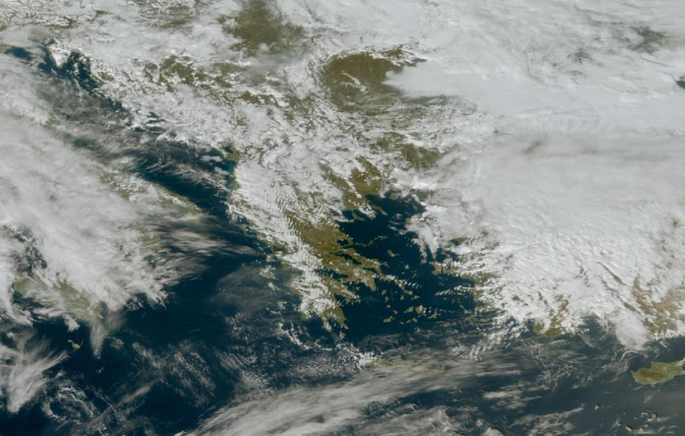 Τελευταία δορυφορική εικόνα νεφοκάλυψης