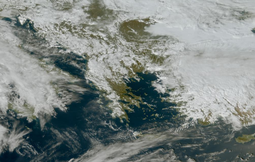 Τελευταία δορυφορική εικόνα νεφοκάλυψης