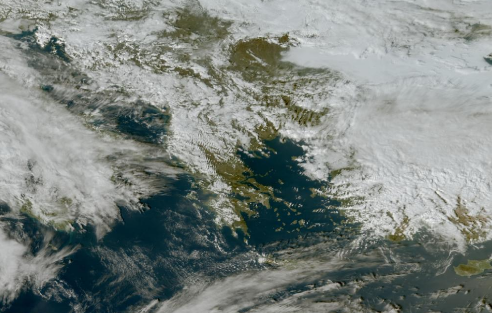 Τελευταία δορυφορική εικόνα νεφοκάλυψης