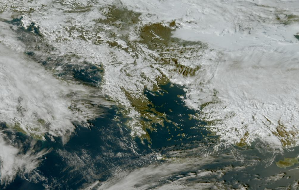 Τελευταία δορυφορική εικόνα νεφοκάλυψης