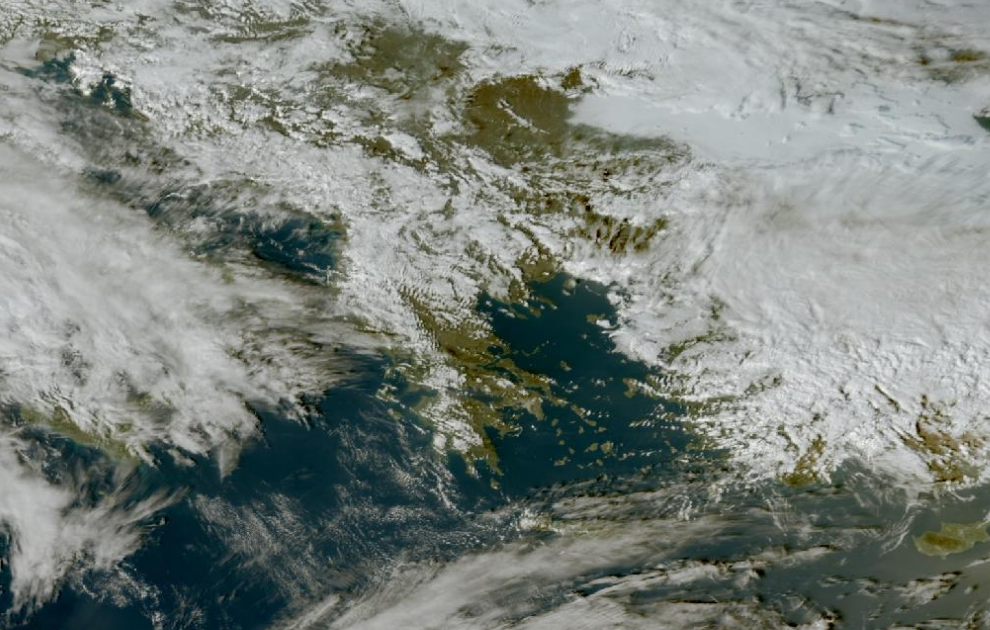 Τελευταία δορυφορική εικόνα νεφοκάλυψης