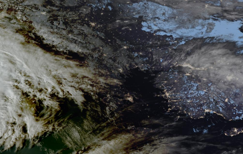 Τελευταία δορυφορική εικόνα νεφοκάλυψης