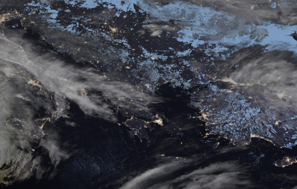 Τελευταία δορυφορική εικόνα νεφοκάλυψης